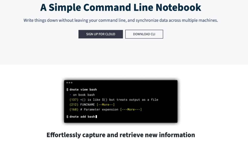 「Dnote」コマンドラインから高速にメモできる開発者向けノートアプリ